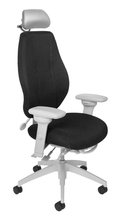 Load image into Gallery viewer, airCentric 2 with Multi Tilt Mechanism, Light Grey Frame, AirKnit Black Upholstery