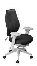 Load image into Gallery viewer, airCentric 2 with Synchro Glide Mechanism, Light Grey Frame, AirKnit Black Upholstery