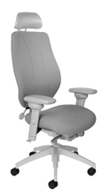 Load image into Gallery viewer, tCentric Hybrid with Upholstered Backrest and Seat, Syncho Glide Mechanism, Light Grey Frame, Open House Asteroid Upholstery