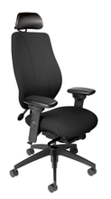 Load image into Gallery viewer, tCentric Hybrid with Upholstered Backrest and Seat Midnight Black