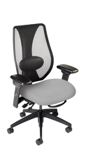 Load image into Gallery viewer, tCentric Hybrid with Mesh Backrest and Upholstered Seat Midnight Black