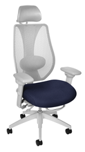 Load image into Gallery viewer, tCentric Hybrid with Mesh Backrest and Upholstered Seat in Light Grey Frame