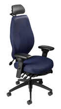 Load image into Gallery viewer, airCentric 2 with Multi Tilt Mechanism, Midnight Black Frame, AirKnit Navy Upholstery
