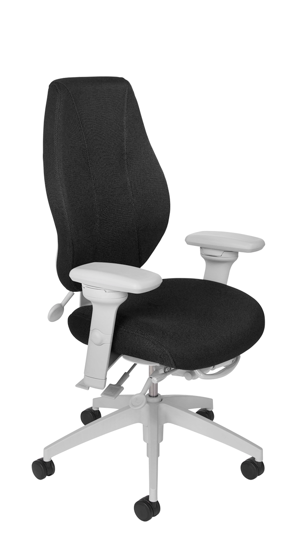 airCentric 2 with Multi Tilt Mechanism, Light Grey Frame, AirKnit Black Upholstery