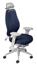 Load image into Gallery viewer, airCentric 2 with Synchro Glide Mechanism, Light Grey Frame, AirKnit Navy Upholstery
