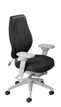 Load image into Gallery viewer, airCentric 2 with Synchro Glide Mechanism, Light Grey Frame, AirKnit Black Upholstery
