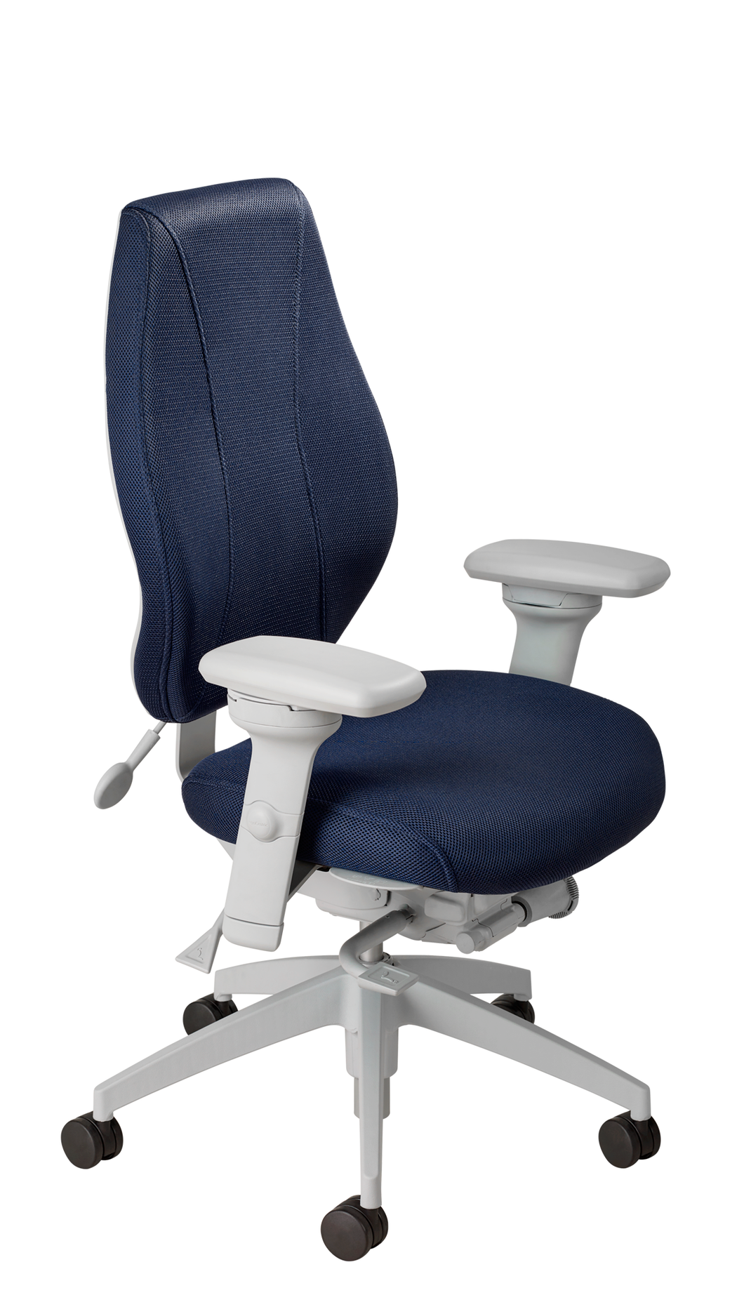 airCentric 2 with Synchro Glide Mechanism, Light Grey Frame, AirKnit Navy Upholstery