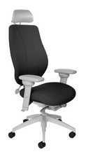 Load image into Gallery viewer, tCentric Hybrid with Upholstered Backrest and Seat, Syncho Glide Mechanism, Light Grey Frame, Open House Onyx Upholstery
