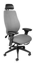 Load image into Gallery viewer, tCentric Hybrid with Upholstered Backrest and Seat Midnight Black

