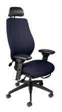 Load image into Gallery viewer, tCentric Hybrid with Upholstered Backrest and Seat Midnight Black
