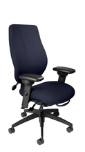 Load image into Gallery viewer, tCentric Hybrid with Upholstered Backrest and Seat Midnight Black
