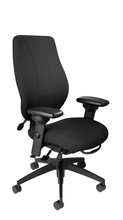 Load image into Gallery viewer, tCentric Hybrid with Upholstered Backrest and Seat Midnight Black
