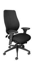 Load image into Gallery viewer, tCentric Hybrid with Upholstered Backrest and Seat Midnight Black
